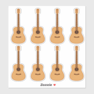 Pegatinas de guitarra acústica linda