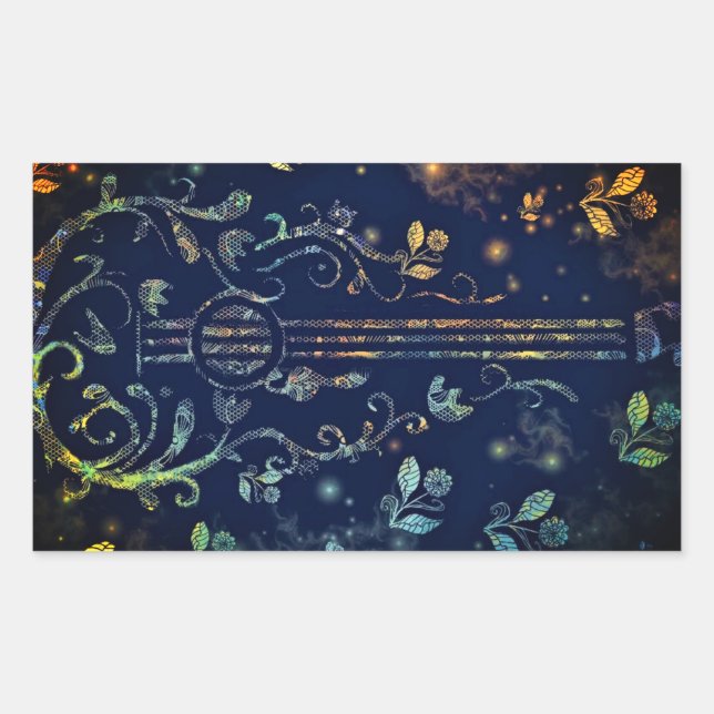 Pegatinas de guitarra floral (Anverso)