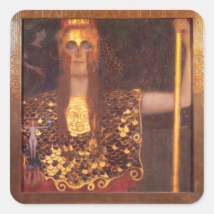 Pegatinas de Gustav Klimt Minerva Pallas Athena