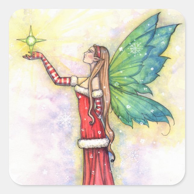 Pegatinas de Hada de Navidad de Molly Harrison (Anverso)