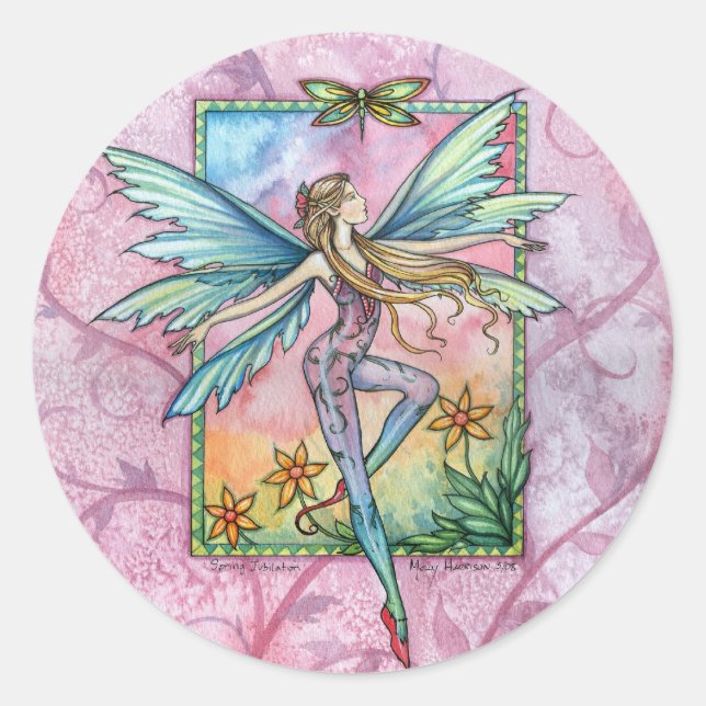 Pegatinas de Hada de Primavera por Molly Harrison (Anverso)