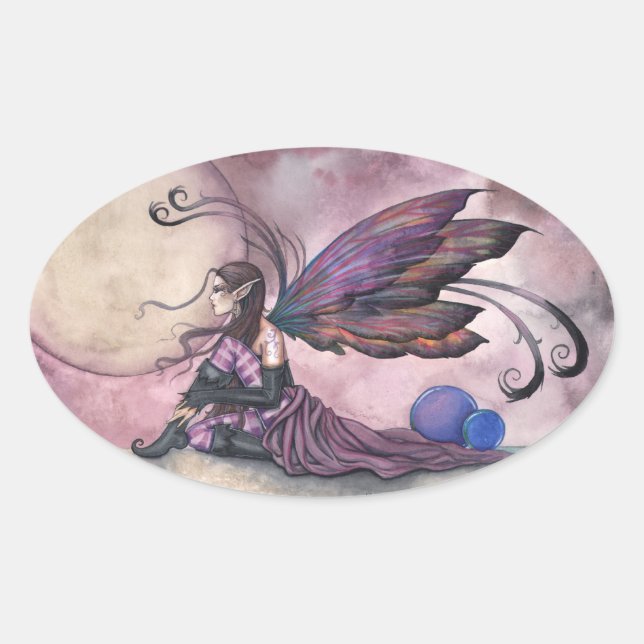 Pegatinas de Hada Morada Luna de Verano (Anverso)