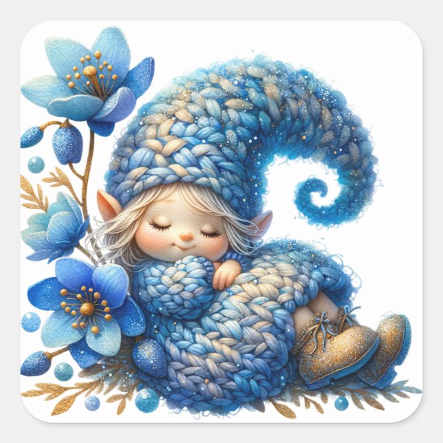 Pegatinas de hadas azules de Cute (Anverso)