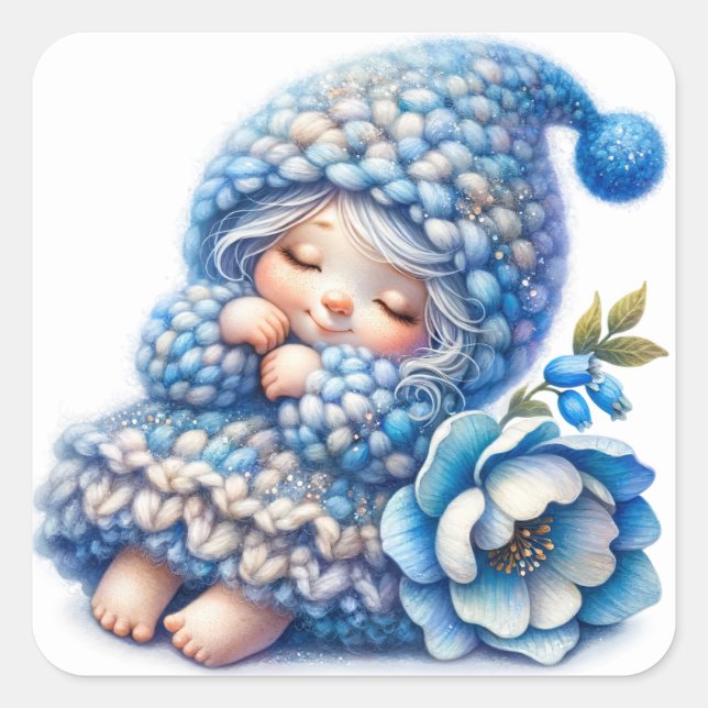 Pegatinas de hadas azules de Cute (Anverso)