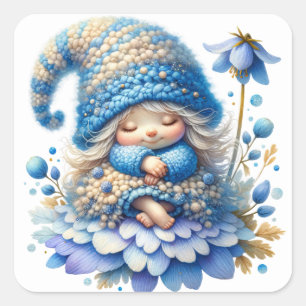 Pegatinas de hadas azules de Cute