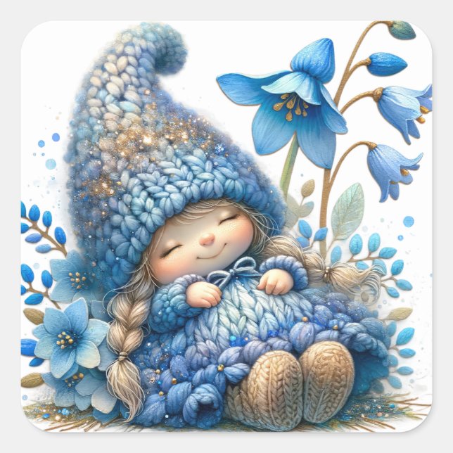 Pegatinas de hadas azules de Cute (Anverso)