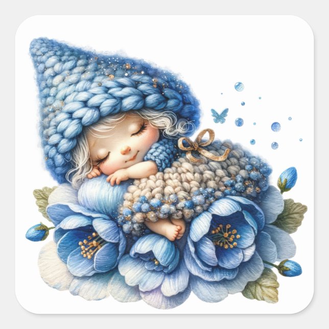 Pegatinas de hadas azules de Cute (Anverso)