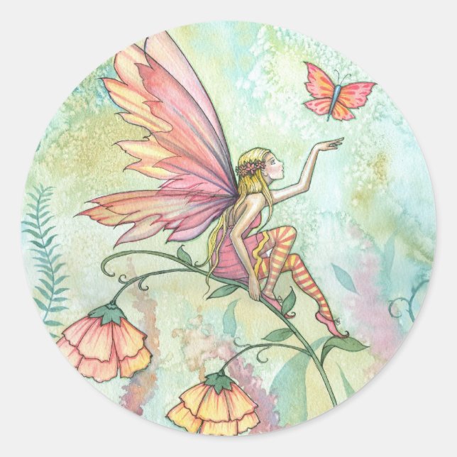 Pegatinas de hadas y mariposas 'gratuitas' (Anverso)