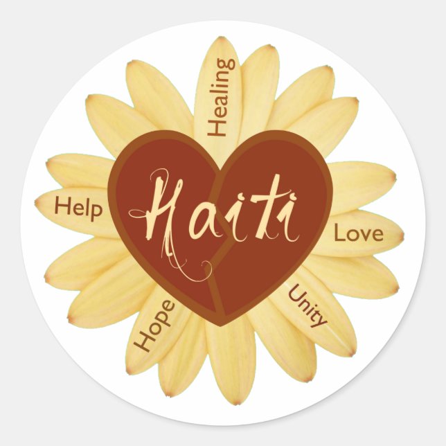 Pegatinas de Haiti Relief Valentine (Anverso)