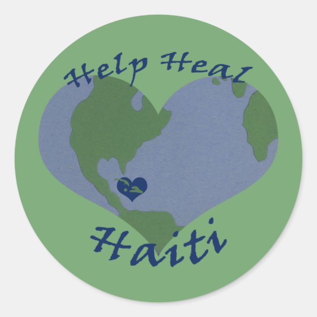Pegatinas de Haiti Relief Valentine (Anverso)