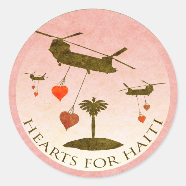 Pegatinas de Haiti Relief Valentine (Anverso)