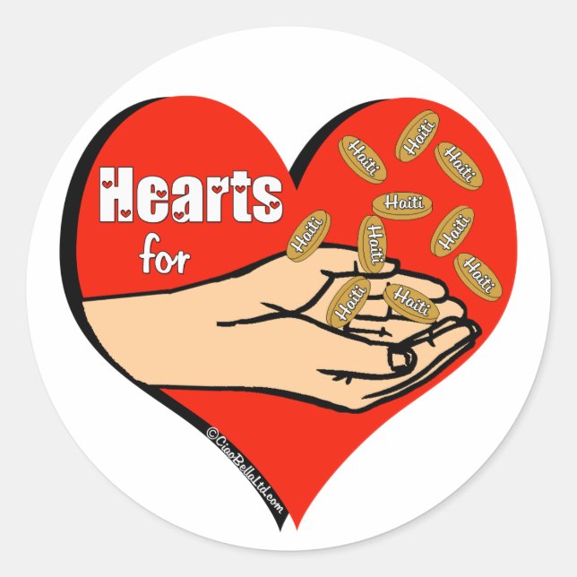 Pegatinas de Haiti Relief Valentine (Anverso)