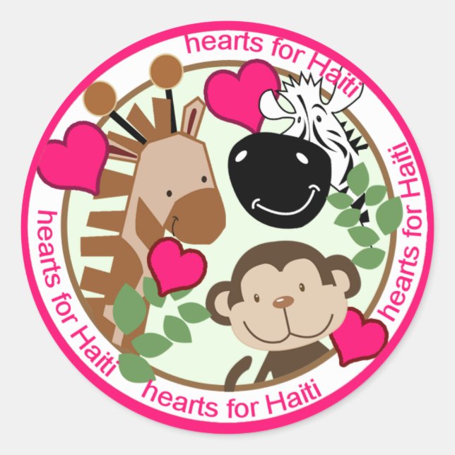 Pegatinas de Haiti Relief Valentine (Anverso)