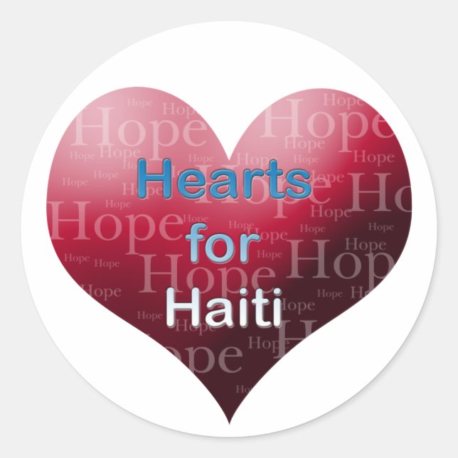Pegatinas de Haiti Relief Valentine (Anverso)