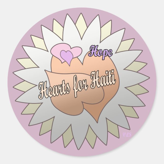 Pegatinas de Haiti Relief Valentine (Anverso)