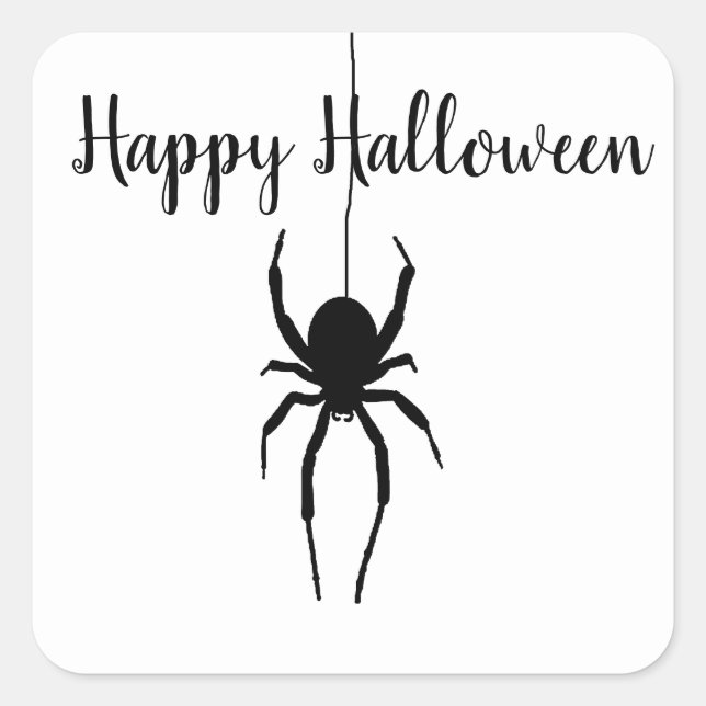 Pegatinas de Halloween Black Spider (Anverso)