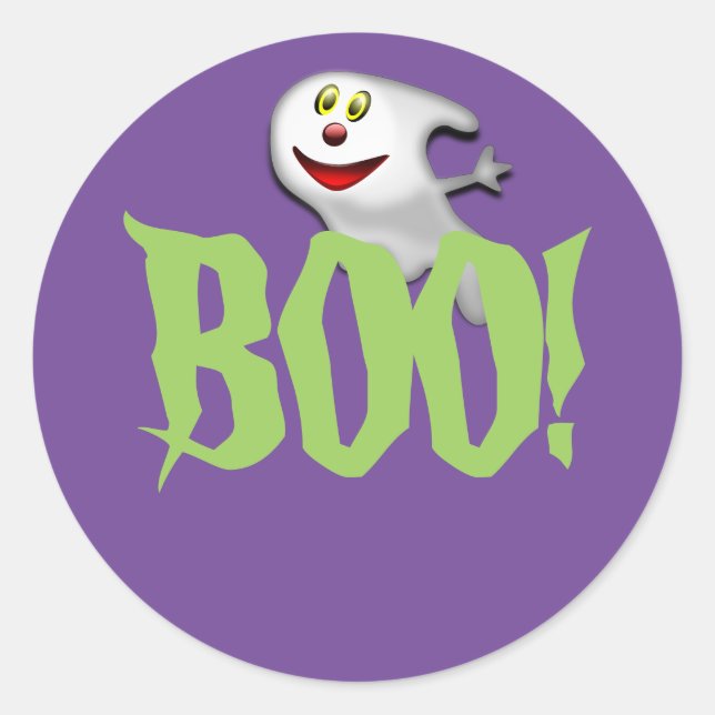 Pegatinas de Halloween Boo Ghost (Anverso)