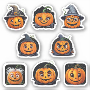 Pegatinas de Halloween - Calabazas