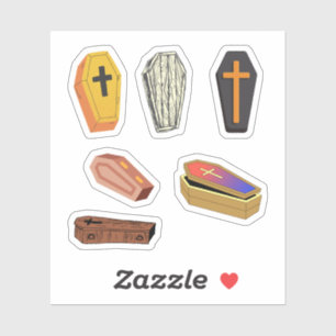 Pegatinas de Halloween Coffin