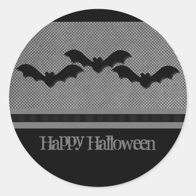 Pegatinas de Halloween con bates escalofriantes, g (Anverso)