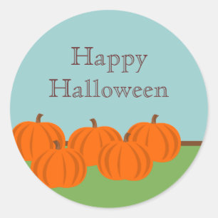 Pegatinas de Halloween con parche de calabaza