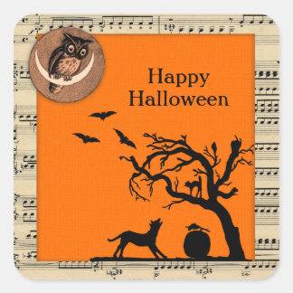 Pegatinas de Halloween con temática vintage