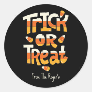 Pegatinas de Halloween con truco o trato