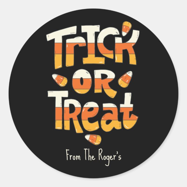 Pegatinas de Halloween con truco o trato (Anverso)