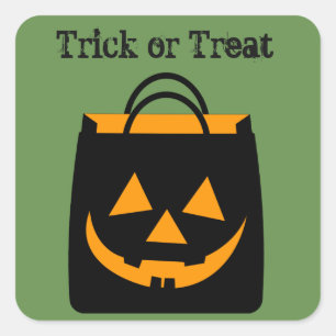 Pegatinas de Halloween con trucos o trucos