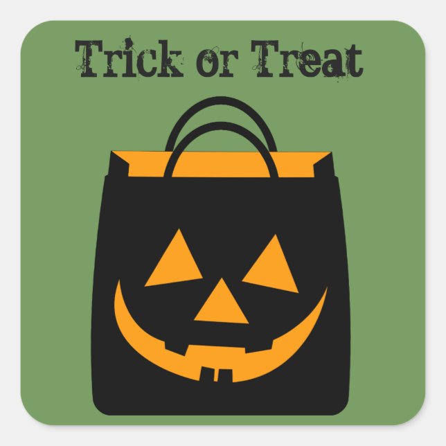 Pegatinas de Halloween con trucos o trucos (Anverso)