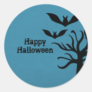 Pegatinas de Halloween de Eerie Bats, Azul