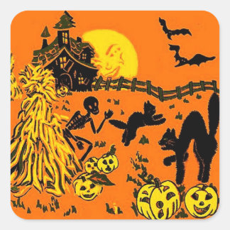 Pegatinas de Halloween de época