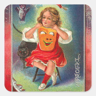 Pegatinas de Halloween de época - Truco o trato