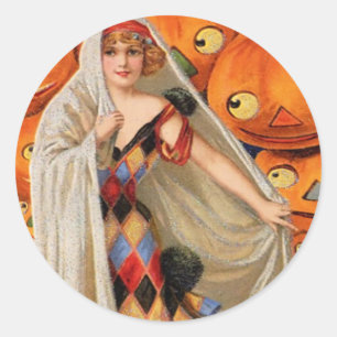 Pegatinas de Halloween de época - Truco o trato