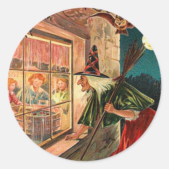 Pegatinas de Halloween de época - Truco o trato (Anverso)