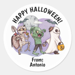 Pegatinas de Halloween de Monstruo del Pantano Mom