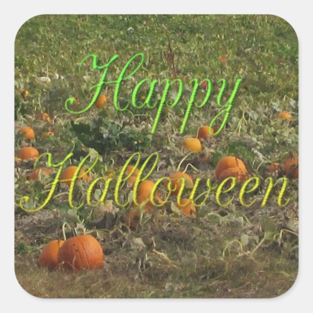 Pegatinas de Halloween de otoño con parche de cala (Anverso)