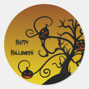 Pegatinas De Halloween De Spooky Tree Y Jack O’ La