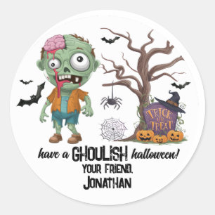 Pegatinas de Halloween de Zombi Guul Pegajoso