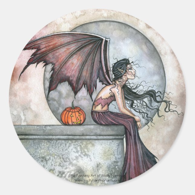 Pegatinas de Halloween Fairy Gothic de Molly Harri (Anverso)