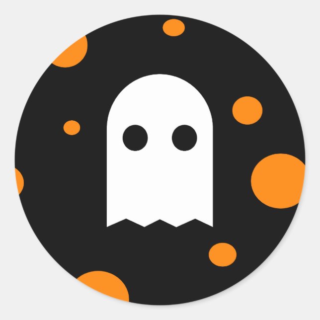 Pegatinas de Halloween fantasma para niños (Anverso)