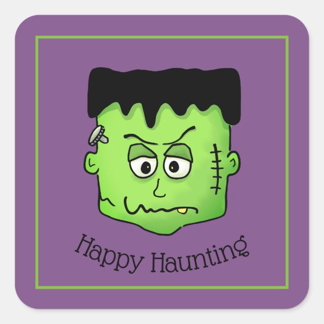 Pegatinas de Halloween Frankenstein (Anverso)