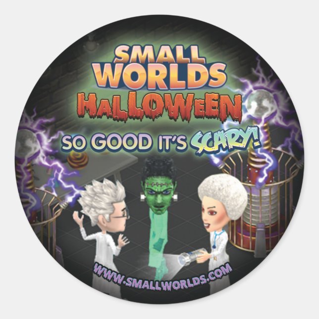 Pegatinas de Halloween Frankenstein de SmallWorld (Anverso)