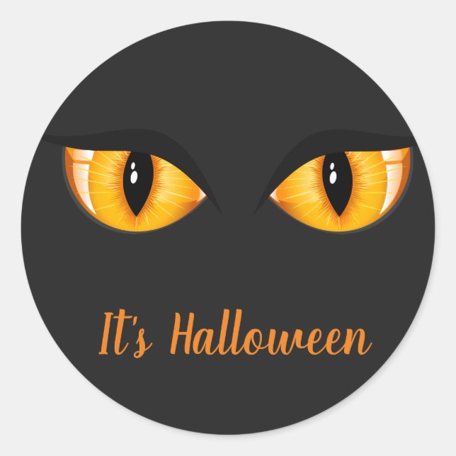 Pegatinas de Halloween - Ojos gatos (Anverso)