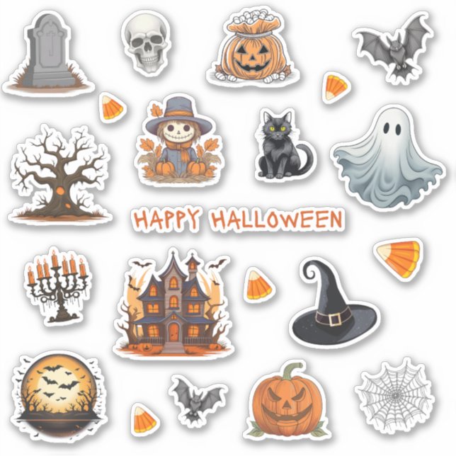 Pegatinas de Halloween | Pegatinas de Halloween Jo (Anverso)