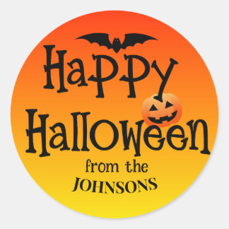 Pegatinas de Halloween personalizados: Añadir nomb