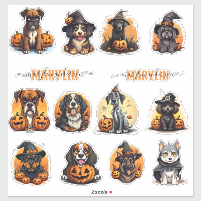 PEGATINAS DE HALLOWEEN PERSONALIZADOS PARA PADRES  (Hoja)