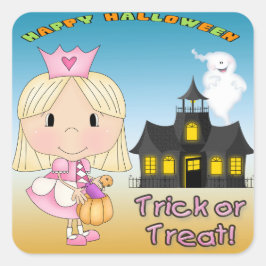 Pegatinas de Halloween Princess Square
