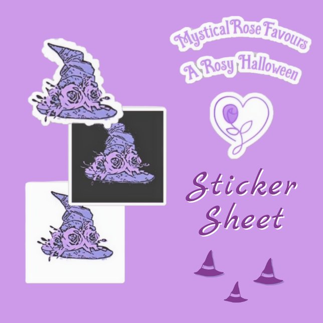 Pegatinas de Halloween Rosy (A Rosy Halloween Vinyl Stickers Poster)