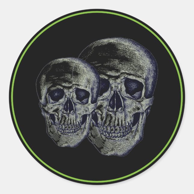 Pegatinas de Halloween-Skulls (Anverso)